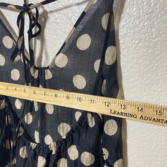 J Crew Crinkle Side Tie Dress in Dot Print Polka Dot Lightweight Coverup XS NWT - Picture 4 of 6